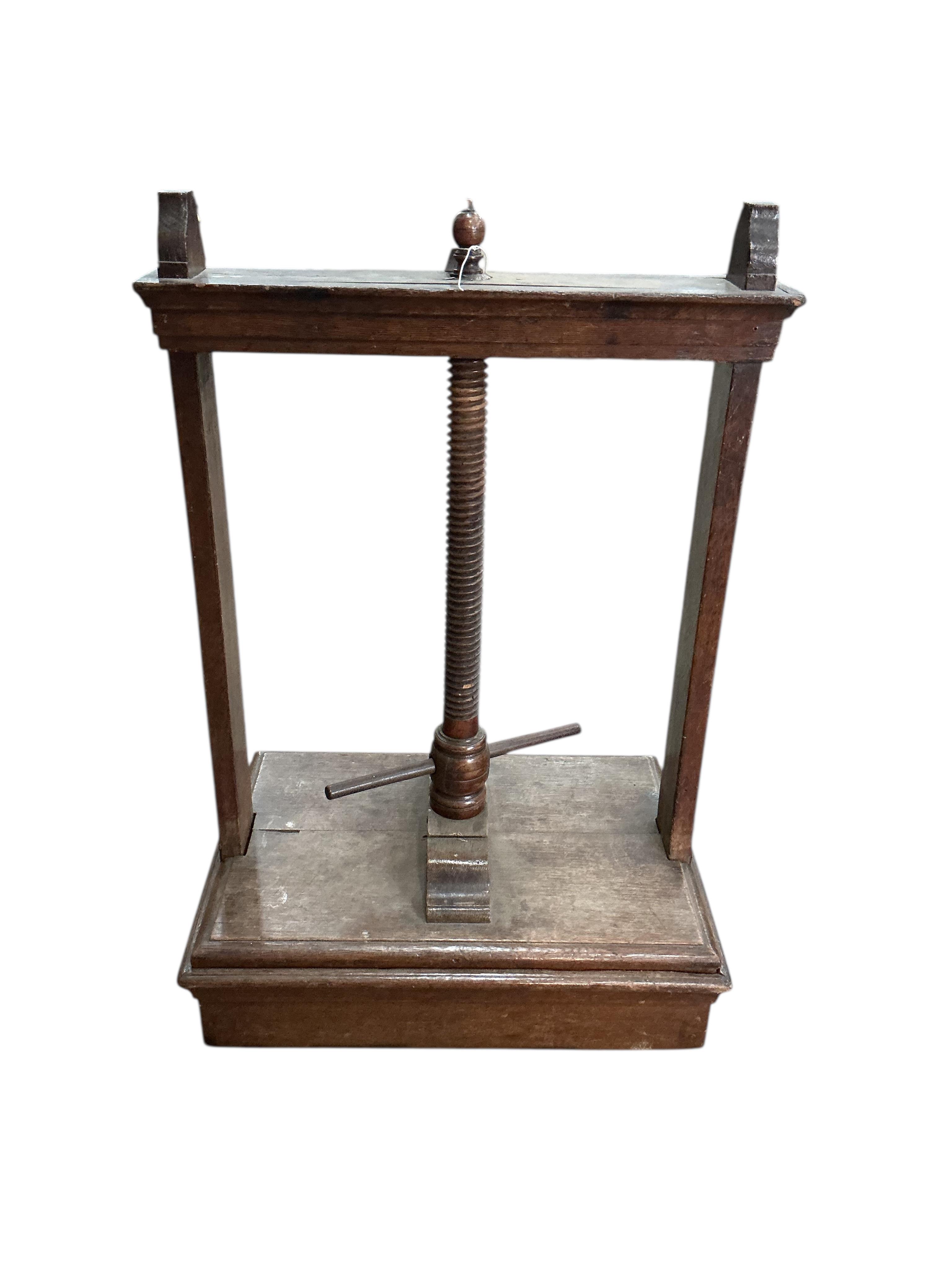 A 19th century oak press, width 71cm, depth 48cm, height 101cm